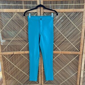 American Apparel Teal Peacock Shiny Stretch Disco Pants Size XS or Small